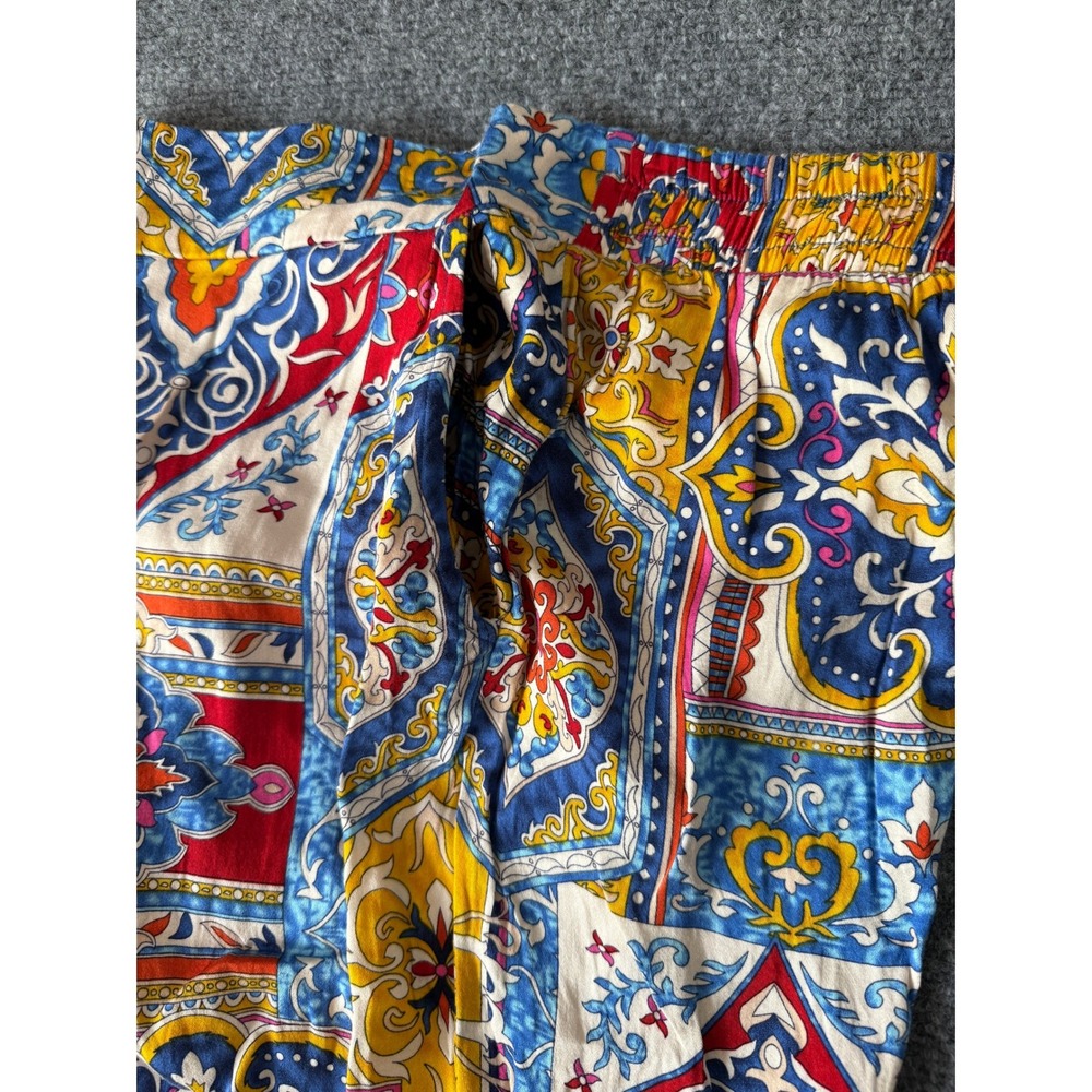 Haute Hippie Style Top & Pants Set Patchwork Print Colorful Medium - Picture 13 of 16